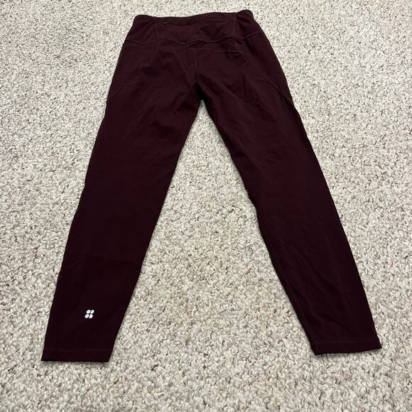 Sweaty Betty Power 7/8 Leggings Sz S Maroon Burgundy 24" Activewear Workout Hym - Picture 4 of 7